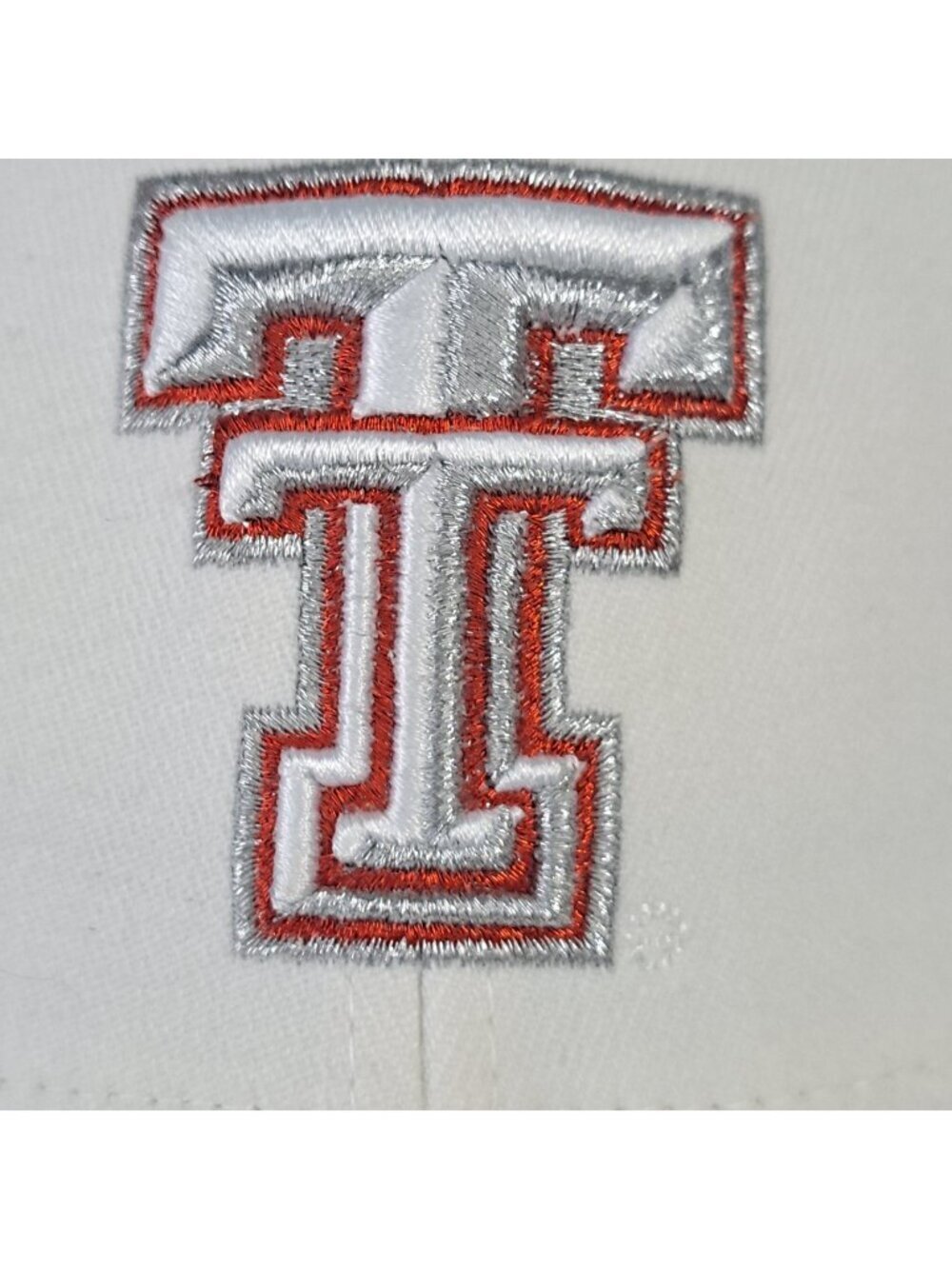 Texas Tech  White Baseball Cap Red Raiders OSFA  Stretch Collegiate Licensed